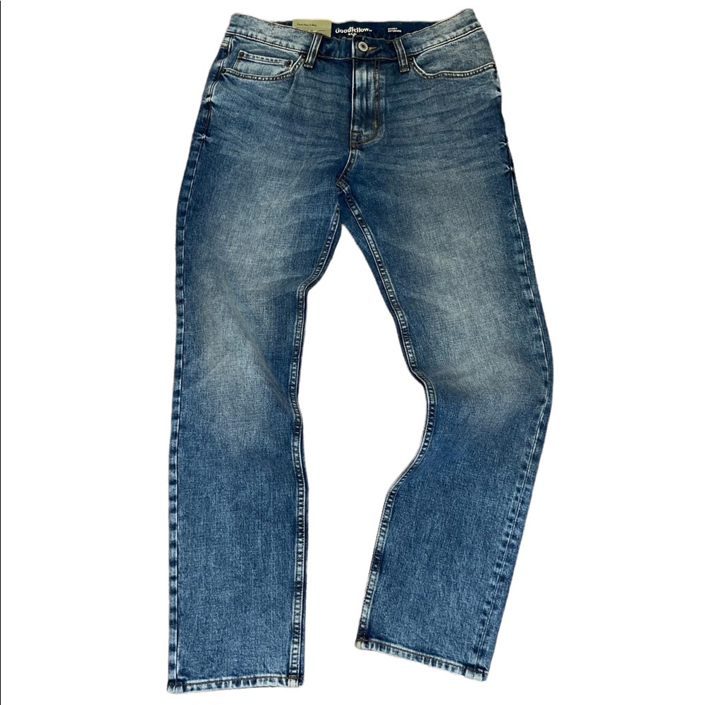 🌸 Goodfellow & Co Men’s skinny‎ jeans medium wash NWT total flex 4 way